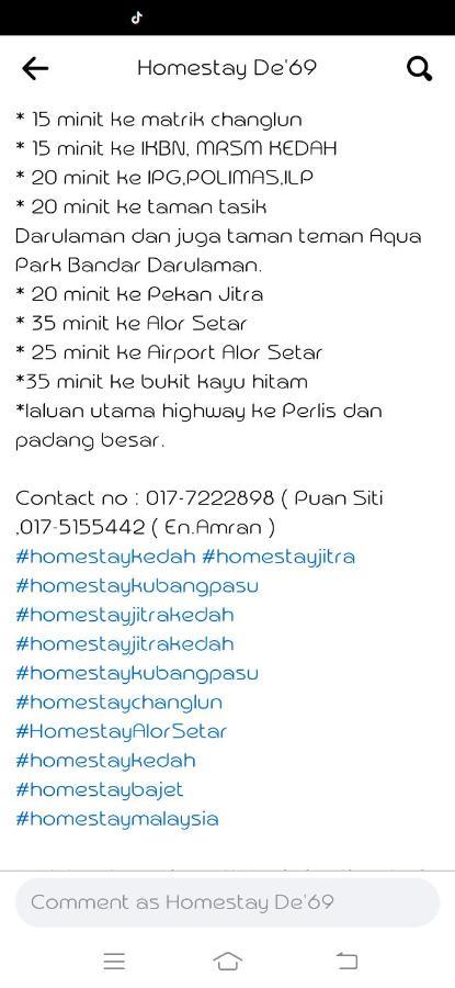 Homestay De'69 Jitra Εξωτερικό φωτογραφία